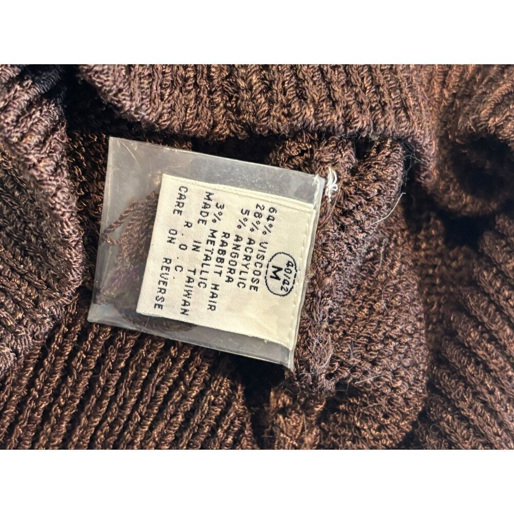 Madeleine Women's Brown Viscose Rabbit Hair Sweater - Picture 8 of 8